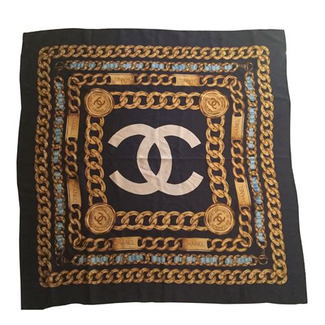 chanel blue scarf|chanel scarf for women.